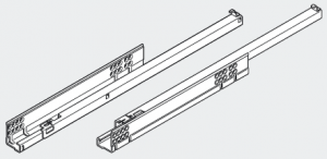 BLUM 560H3800B Tandem, coulisse a sortie totale 380mm/30kg, Blumotion