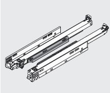 BLUM 760H3500T Movento, coulisse a sortie totale 350mm/40kg, Tip-on