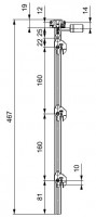 LEHMANN Tige SVS3 Type 1 (1+3 h. 483 mm)