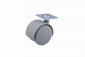 StrongCastors roue 50mm plaquette grise