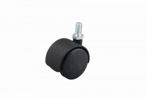 StrongCastors roue 40mm axe M8x15mm noir