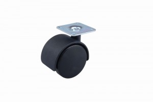 StrongCastors roue 50mm plaquette noire