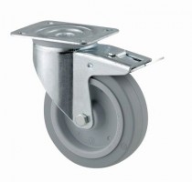 TENTE roulette pivotante 3477 frein galet souple O 100 mm
