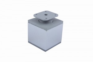 Pied de meuble carré 60x60mm 60mm chrome