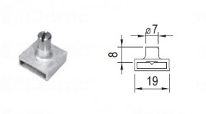 LEHMANN Support goupilles 8 mm sans rallonge + vis