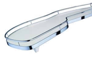 KES 235016 LeMans II, étagere d'angle, Arena Classic, 600mm, De - blanc/chrome