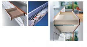 BLUM 560H3000B Tandem, coulisse a sortie totale 300mm/30kg, Blumotion
