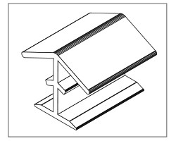REHAU plinthe int/ext angle 135° alu brossé 150mm
