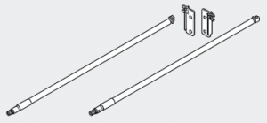 BLUM ZRE.471S.ID Metabox, reling 500mm, gris
