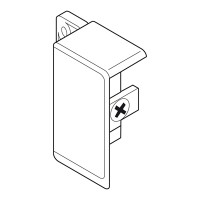 BLUM ZIF.3010.03 Metabox, fixation avant tiroir intérieur N, blanc, gauche