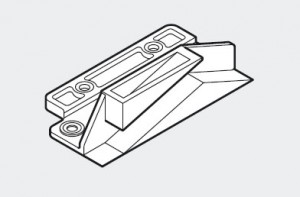 BLUM 295.5300 Metabox, adaptateur pour serrure centrale, blanc