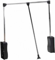 StrongWire tringle de penderie rabattable, 685-940mm, noir/chrome