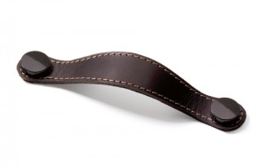 HETTICH 9113646 Poignée Gela 128 cuir brun foncé