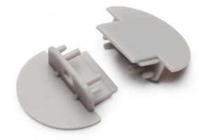 StrongLumio embouts pour profil Groove 10 rond gris (paire)