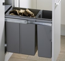 HETTICH 49476 Bin.it Duo I poubelle gris