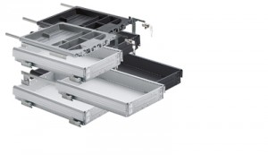HETTICH 20711 ensemble conteneur 392/530 mm alu