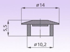 Cache-vis trou d'installation O10mm gris