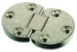 Charniere pour tables extensibles nickel