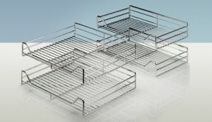 HETTICH 73506 Moving Corner ensemble paniers chrome