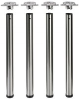 HETTICH 70135 Efua pieds 710/60 mm ensemble imitation inox