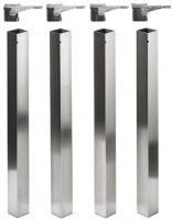 HETTICH 9078475 AFIO pied de table carré 700/60x60 mm inox