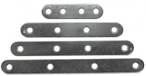 STRONG plaque de connexion 140x15mm zinc blanc