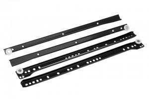 FGV glissiere a rouleaux, 300mm/25kg, noire