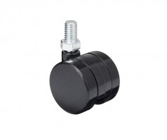 StrongCastors roue 40mm avec axe M10 noir