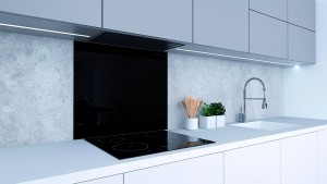 cloison de poele 600x700mm noir