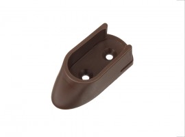 StrongWire support de tringle a vetements ovale, plastique, brun