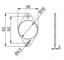 LEHMANN Insert plastique 021 pour adaptateur fixation 309274