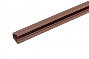 StrongLumio Goulotte électrique 12x7mm auto-adhésive, imitation bois foncé, 2m