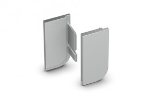 HETTICH 9210126 Embouts pour poignée Canis L, gauche+droit, argenté HETTICH 9210126 Embouts pour poignée Canis L, gauche+droit, argenté