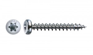 SPAX vis a bois 4x16 tete demi-ronde TXS, W, 4C