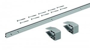 HETTICH 9209225 SlideLine M guidage supérieur/inférieur 18mm/2500mm alu anod