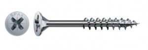 SPAX vis a bois 5x50/32 tete fraisée PZ, W, 4C MH, filet partiel