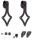 StrongLine Barnio quincaillerie pour portes coulissantes Square noir mat