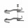 VIBO Fly Moon tige + bras 400/450/600mm gris droit