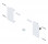 BLUM ZI4.0MS1 Merivobox, fixations frontales pour tiroir int. M, blanc