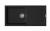 StrongSinks S3 Évier granit Labe 1000 1000x500mm avec égouttoir noir