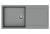 StrongSinks S3 évier granit Zala 1000 1000x500mm avec égouttoir gris