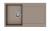 StrongSinks S3 évier granit Zala 860 860x500mm avec égouttoir brun