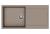 StrongSinks S3 évier granit Zala 1000 1000x500mm avec égouttoir marron