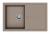 StrongSinks S3 évier granit Labe 780 780x500mm avec égouttoir beige
