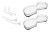 KES 235013 LeMans II, étagere d'angle, Arena Classic, 450mm, G - blanc/argent