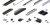 HAWA 31518 Folding Concepta III 20/25 kit de guidage 4 vantaux argenté pour boît