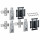 HETTICH 9339496 WingLine L new charnieres centrales réglables 3 pcs, gris