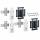 HETTICH 9339498 WingLine L new charnieres centra réglables 3 pcs, blanc
