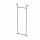 KES Tandem Side III, frame for pantry cabinet, 600/1700mm, silver