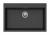 StrongSinks S3 Évier en granit Ipel 780 x 510 mm sans égouttoir, noir